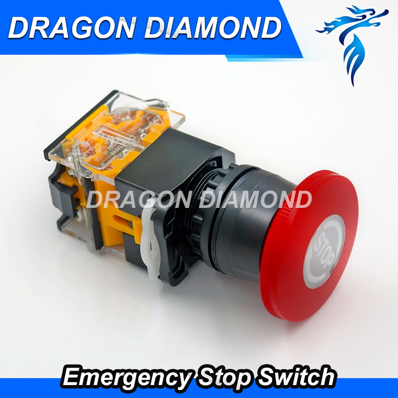   ġ 10A ǹ    ǰ  /New Arrival Emergency Stop Switch 10A Silver Material For Laser Machine Mechanical Parts